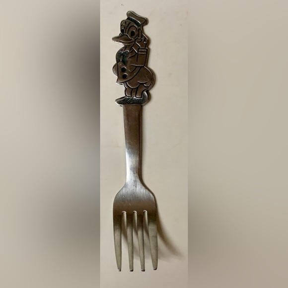 Vintage Officially Licensed Walt Disney by Bonny Stainless Donald Duck Kids Fork - Picture 6 of 10